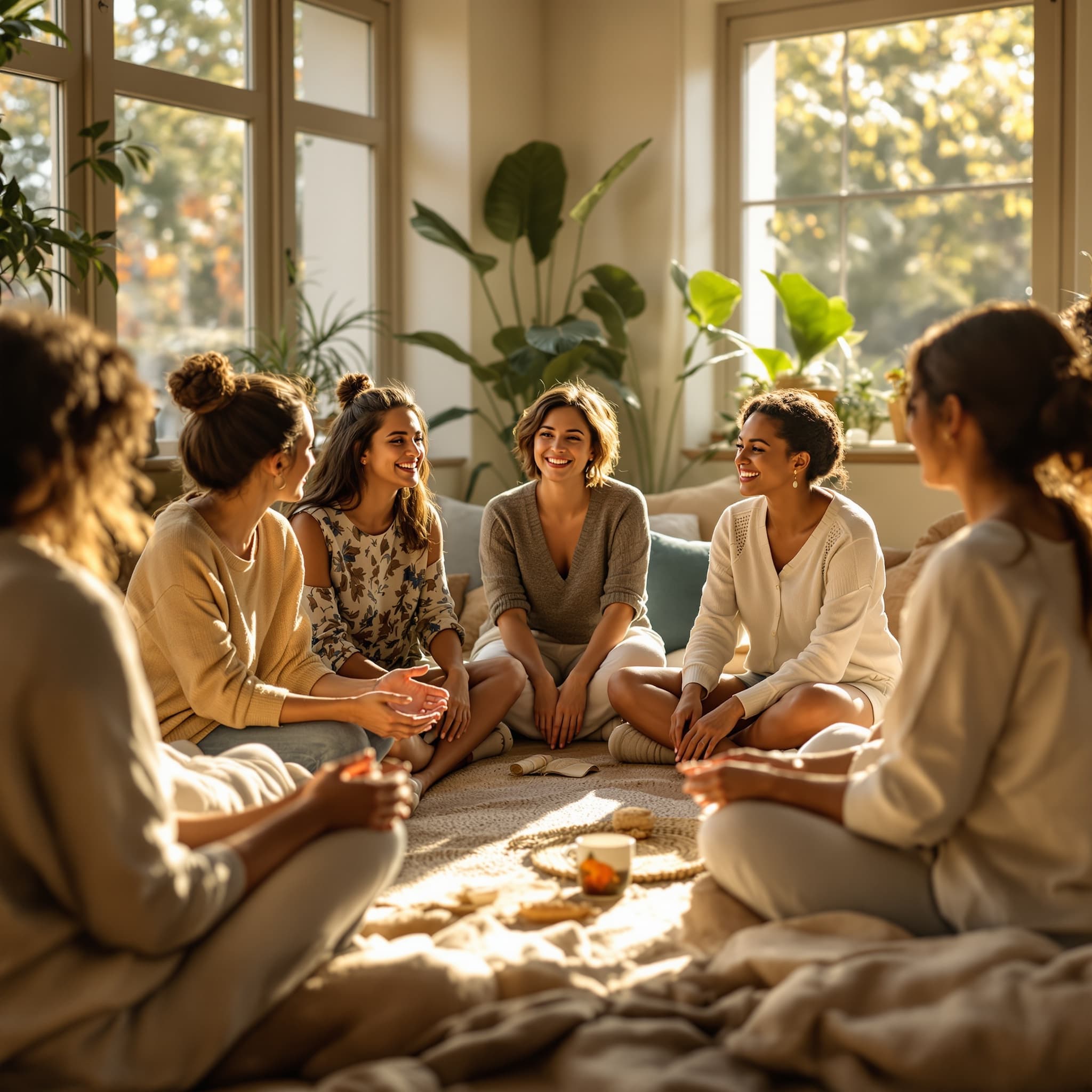 Women in supportive healing environment